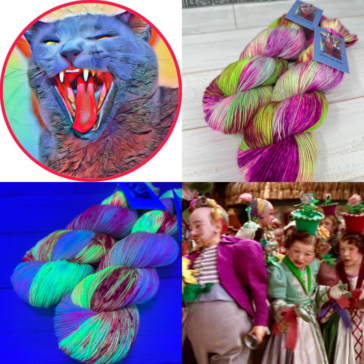 "Flowerpot Girls" on Various Yarn Bases
