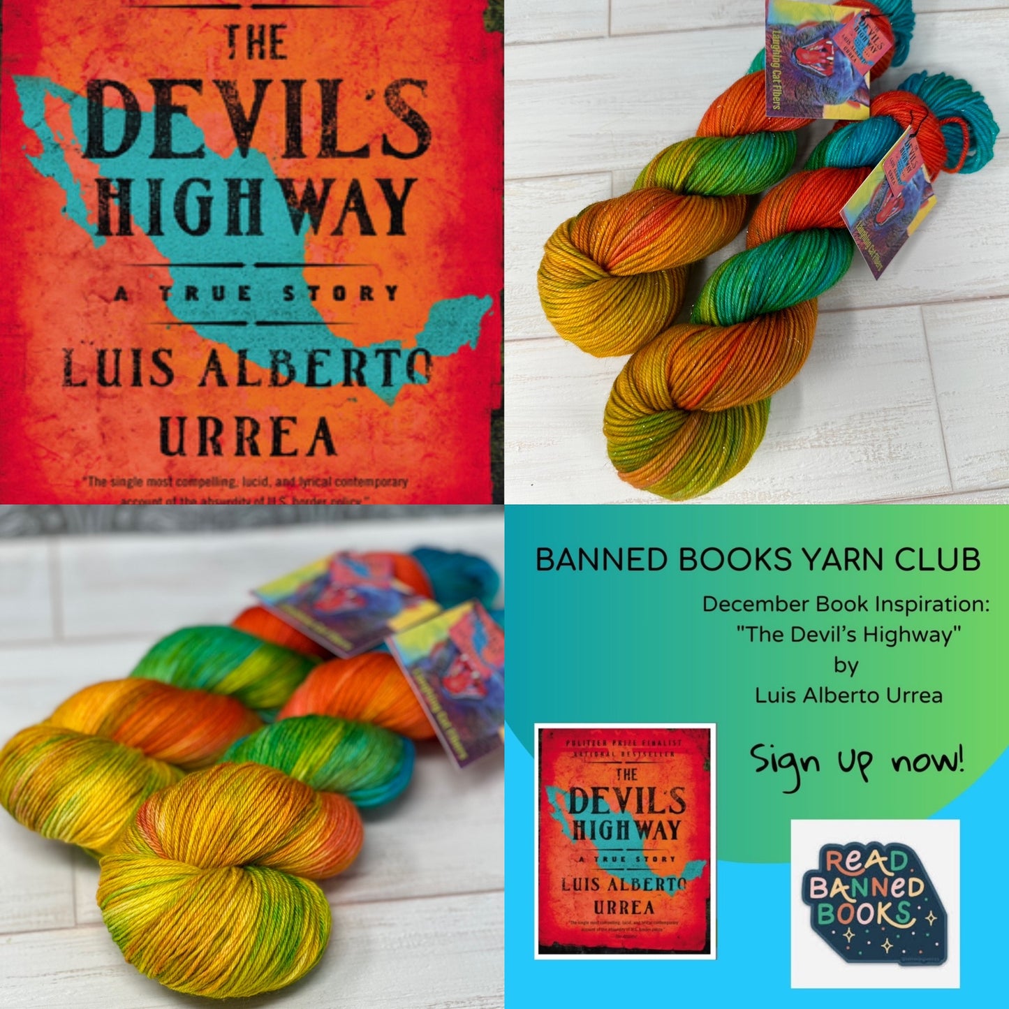 “The Devil's Highway” on Various Yarn Bases