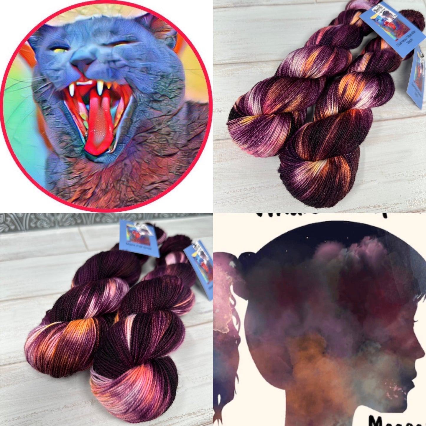 "Weird Girl & What's His Name" on Various Yarn Bases