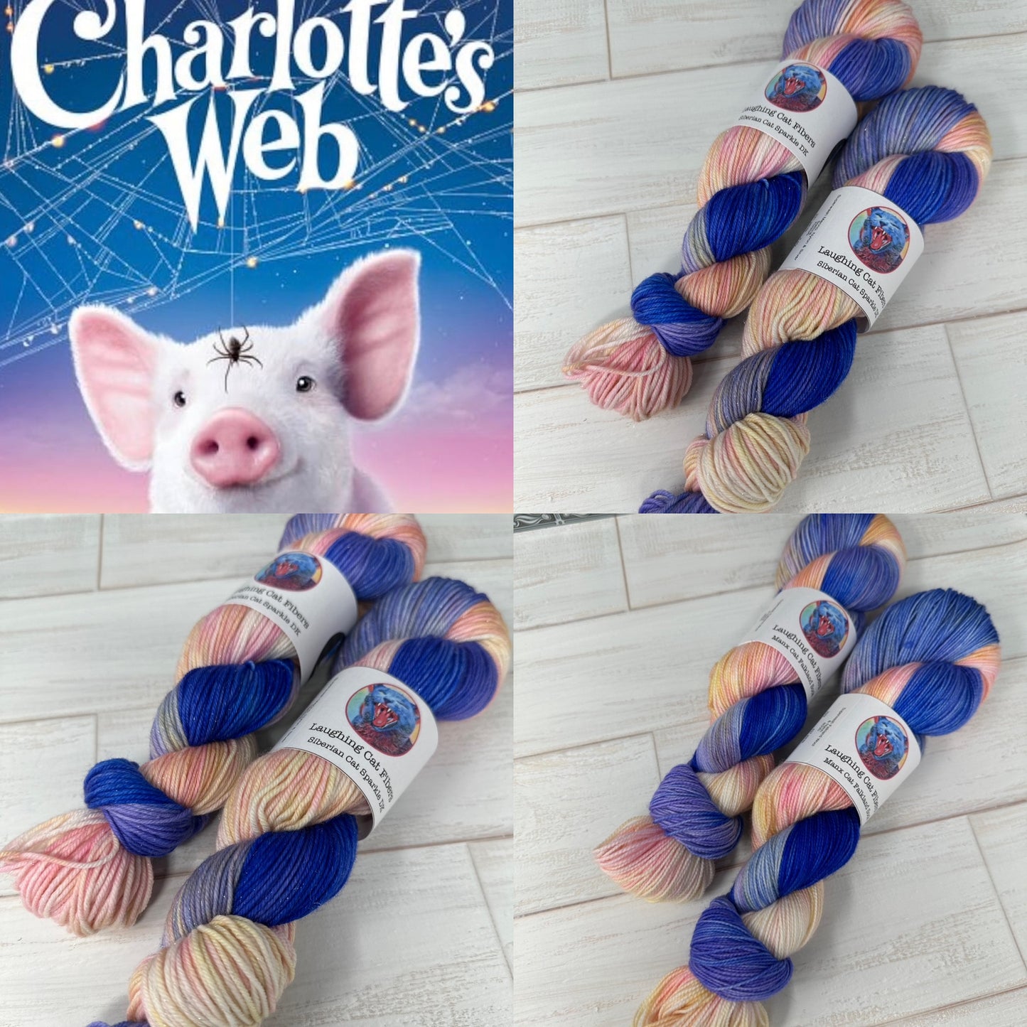 "Charlotte's Web" on Various Yarn Bases