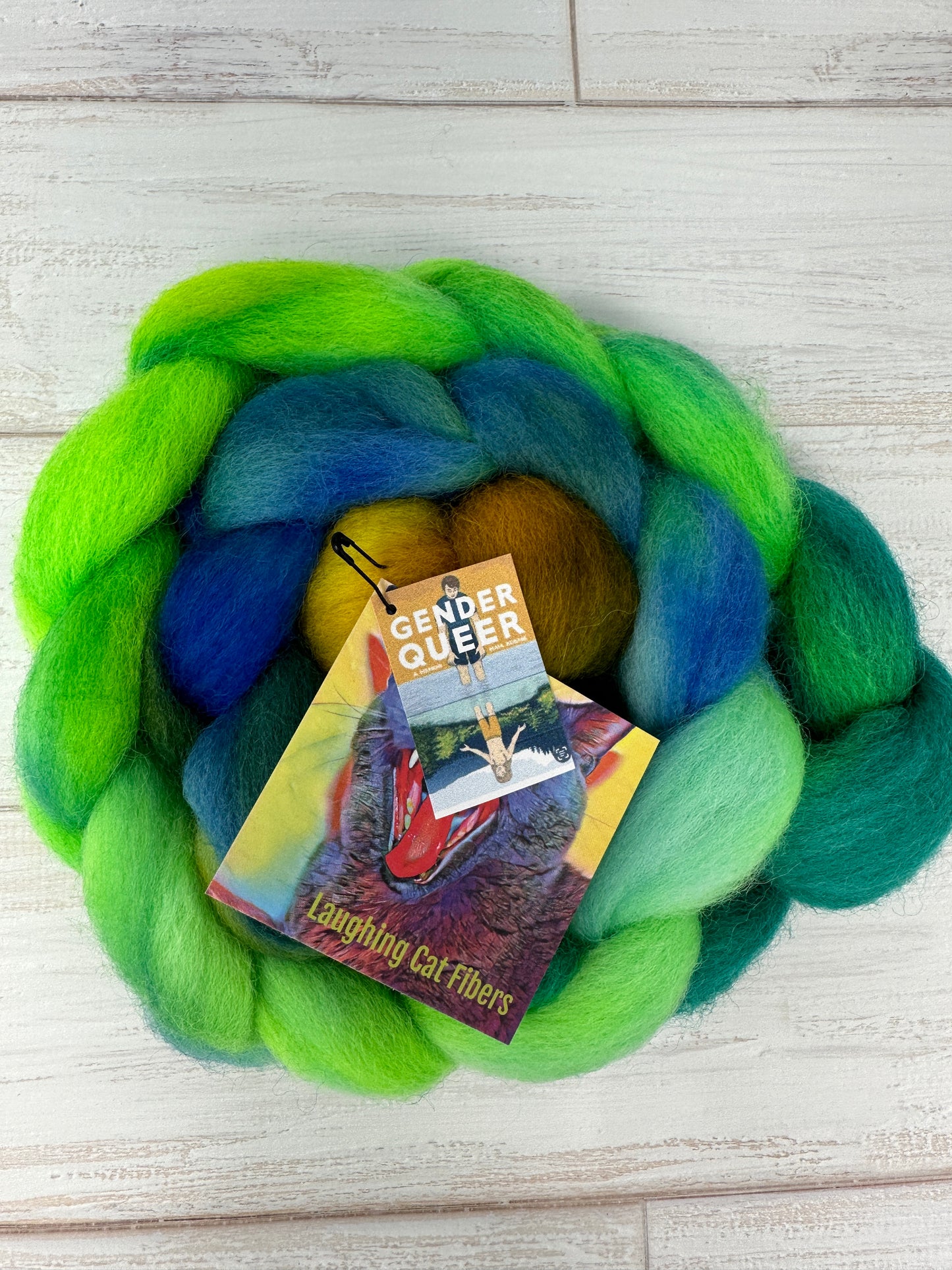 Custom Dyed Rovings: "Gender Queer"