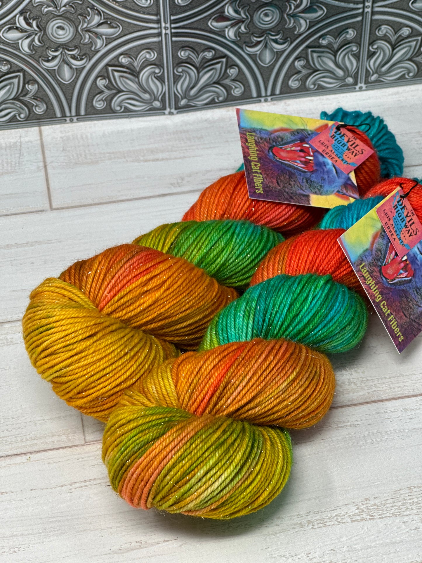 “The Devil's Highway” on Various Yarn Bases