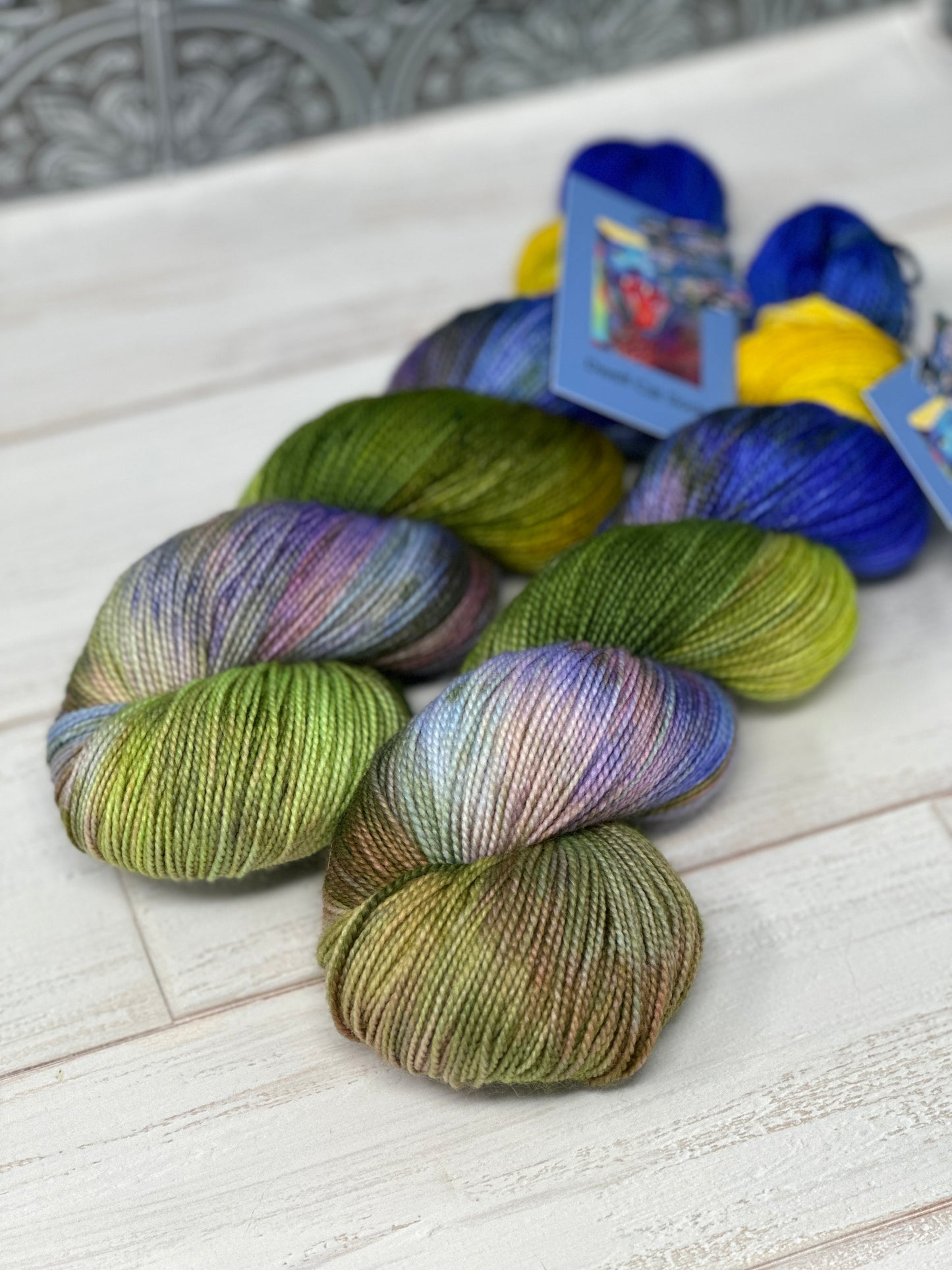 "Water Lilies 1916" on Various Yarn Bases