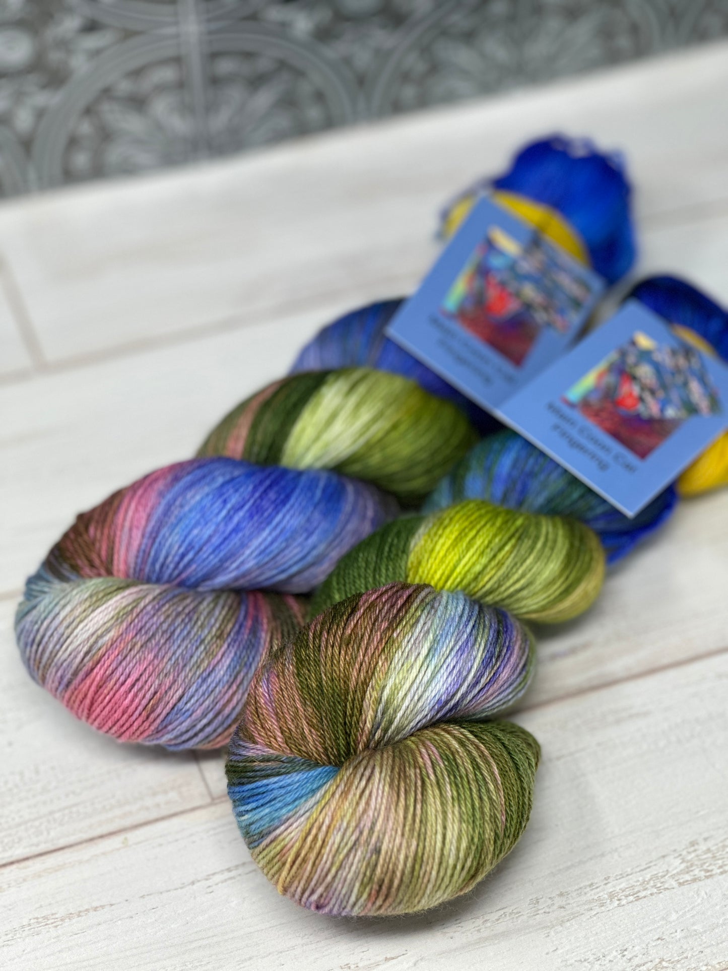 "Water Lilies 1916" on Various Yarn Bases