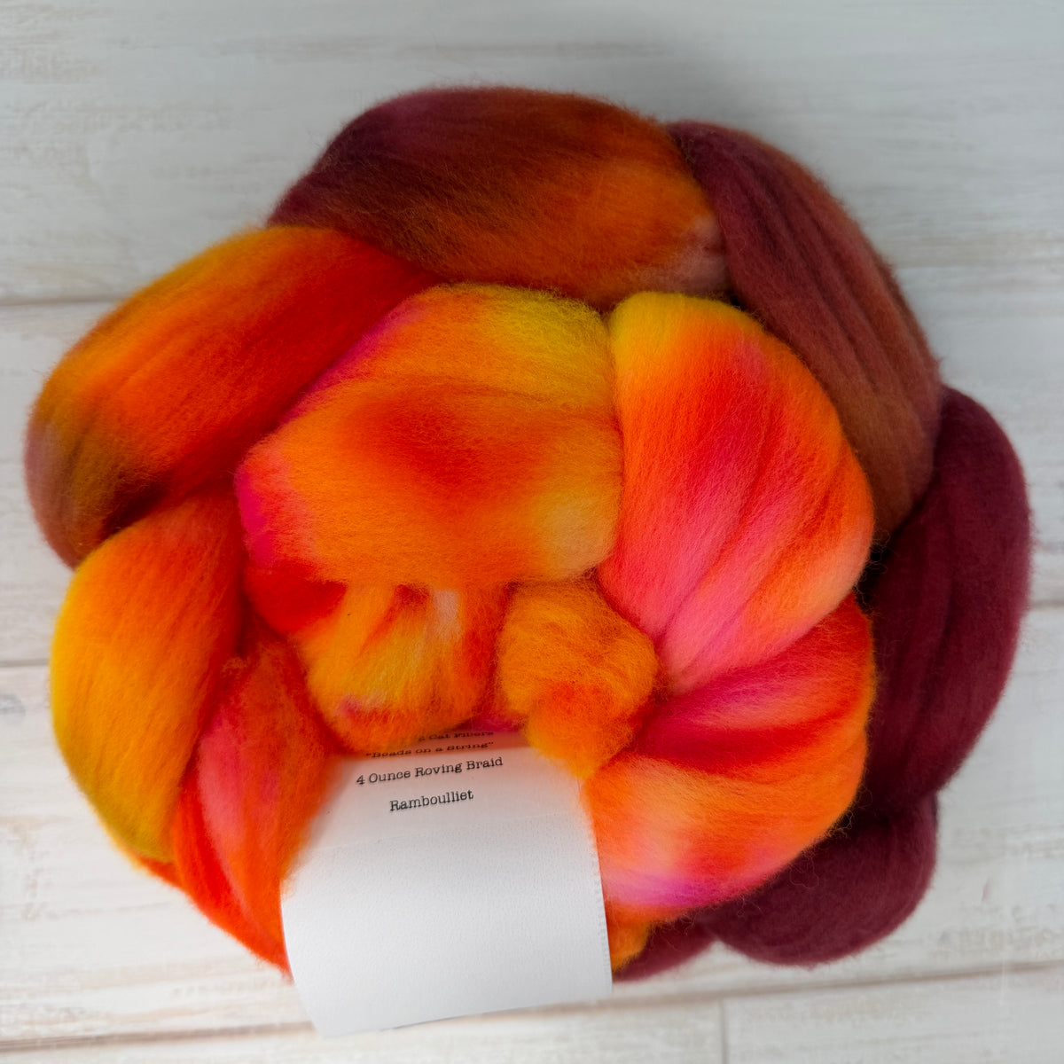 Beads on a String — Hand-Dyed Wool Roving