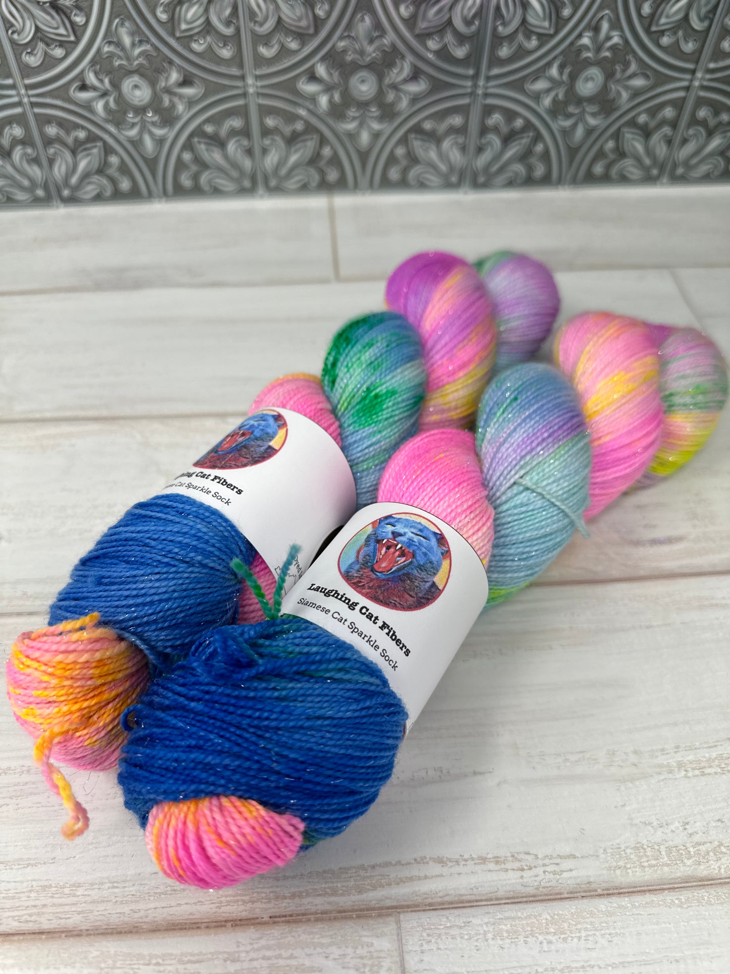 "Gumball Nebula" on Various Yarn Bases