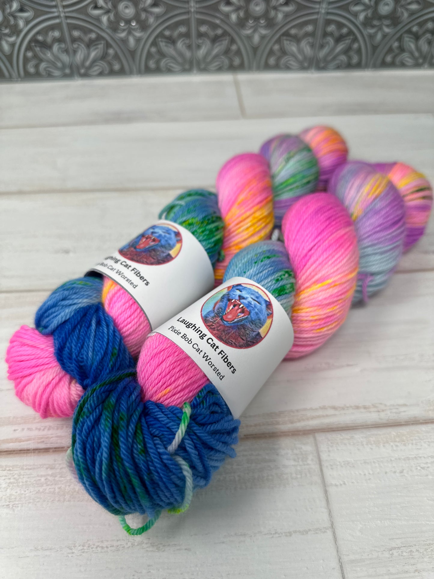 "Gumball Nebula" on Various Yarn Bases
