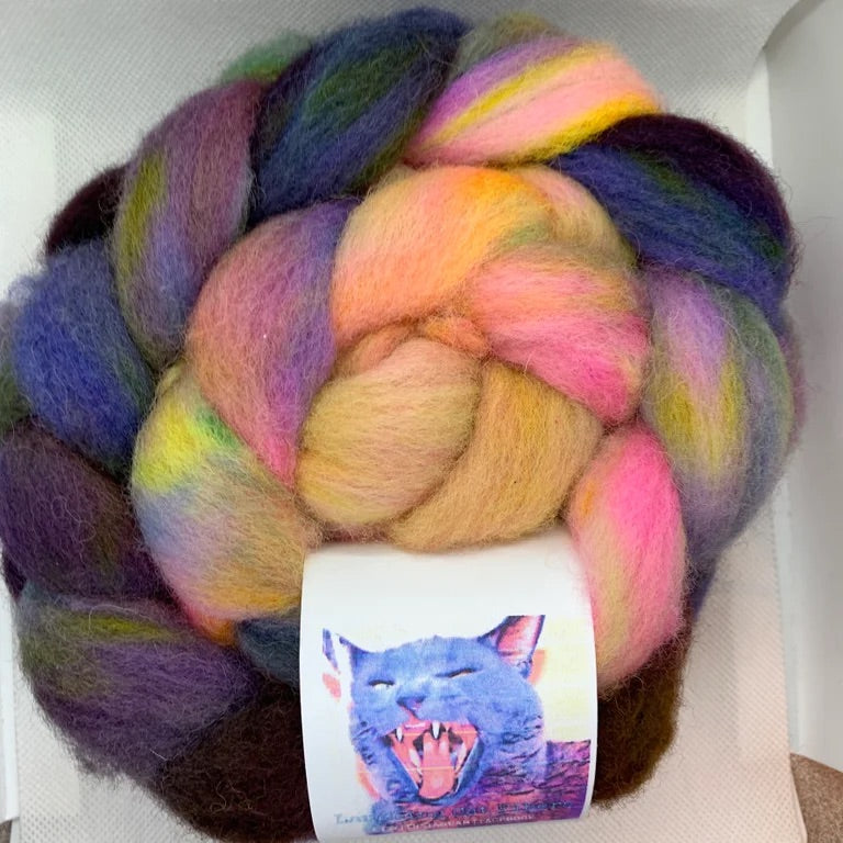 Custom Dyed Rovings: "Crab Nebula"