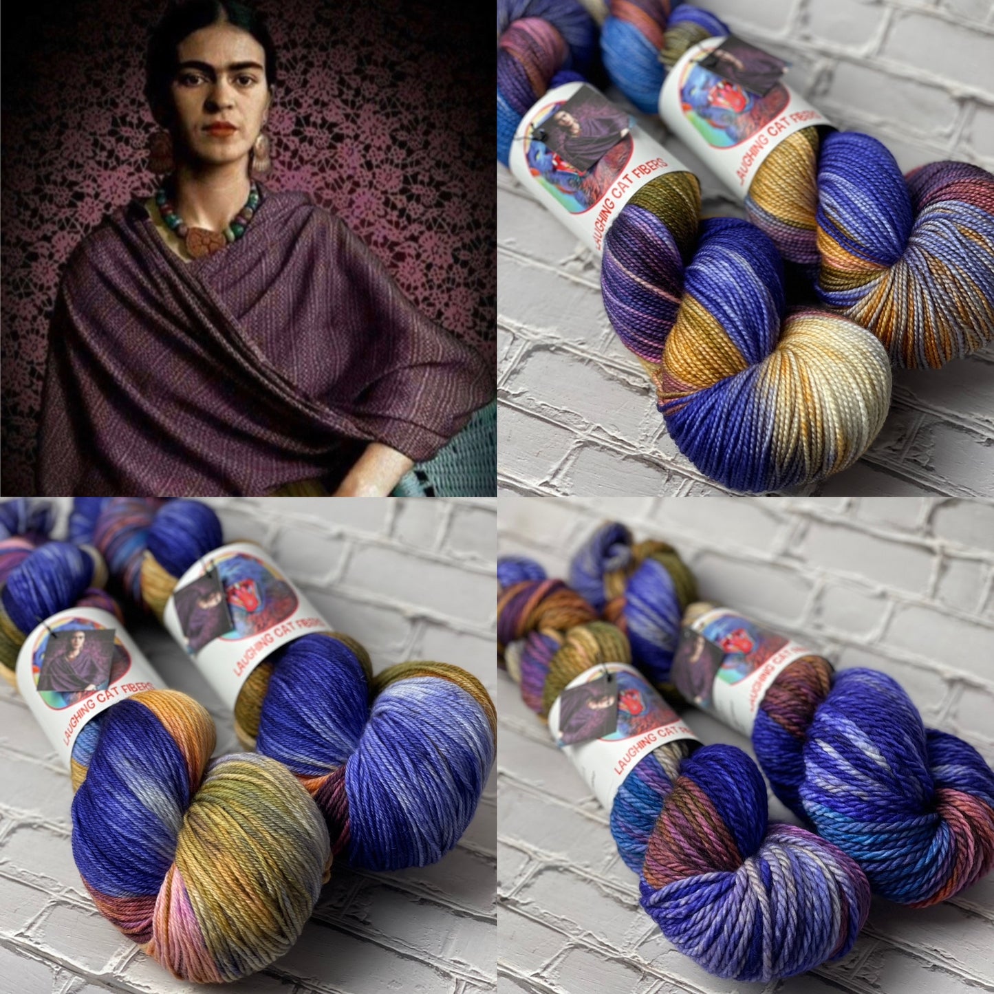 "Damas de Morado" on Various Yarn Bases