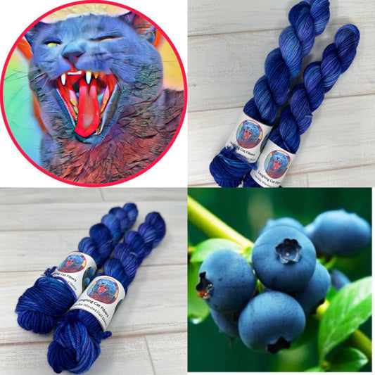 "Blueberries" on Various Yarn Bases