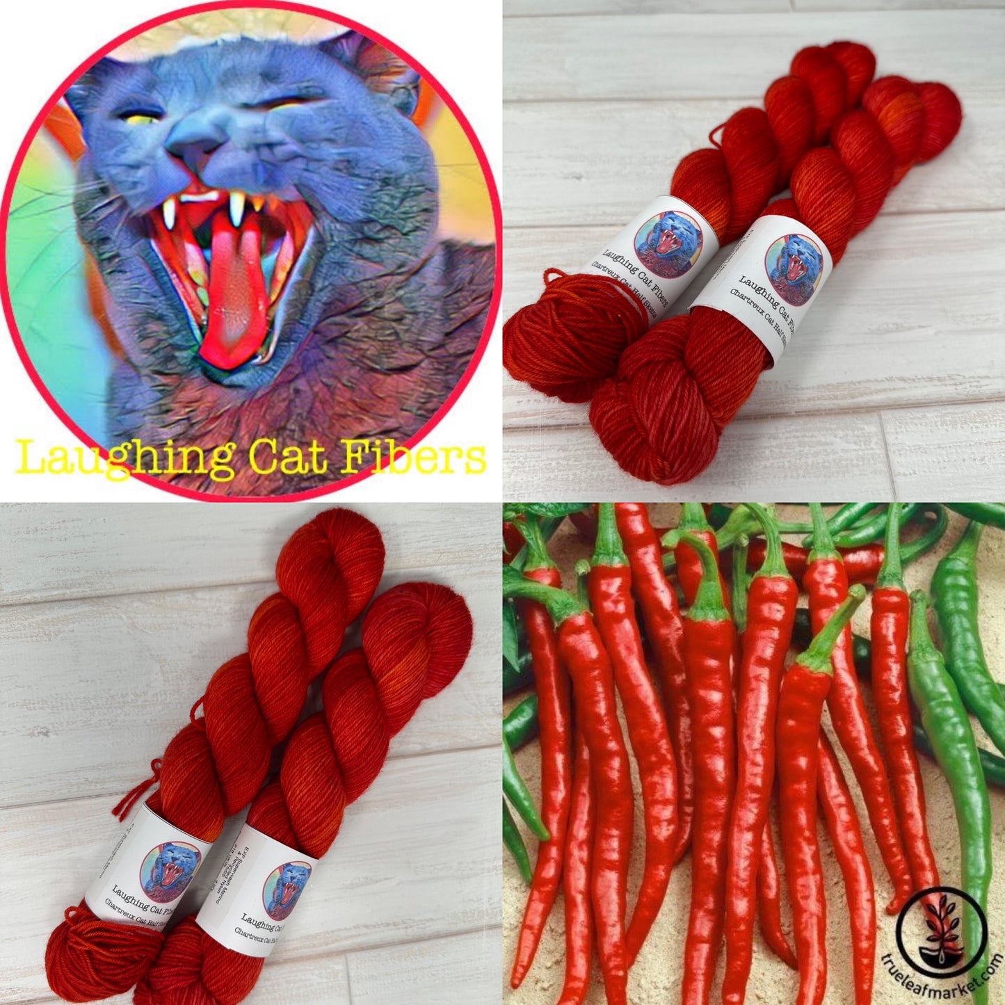 "Cayenne Pepper" on Various Yarn Bases