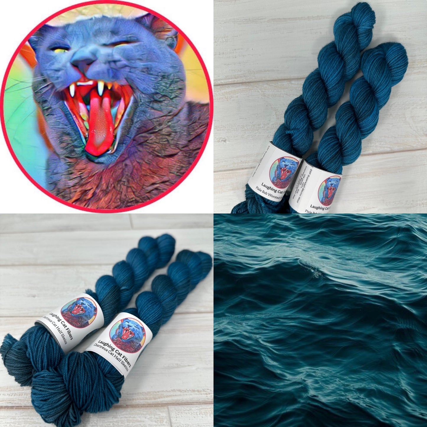 "Mediterranean Sea" on Various Yarn Bases