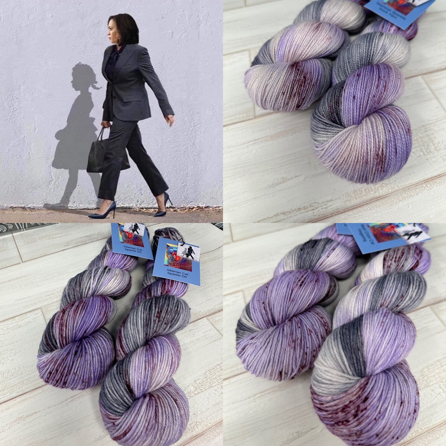 "Kamala 2024" on Various Yarn Bases