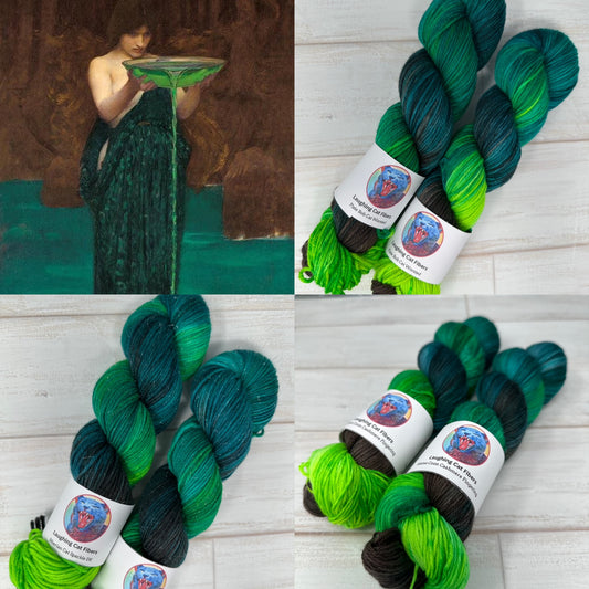 "Circe" on Various Yarn Bases