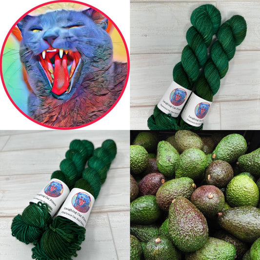 "Avocado" on Various Yarn Bases