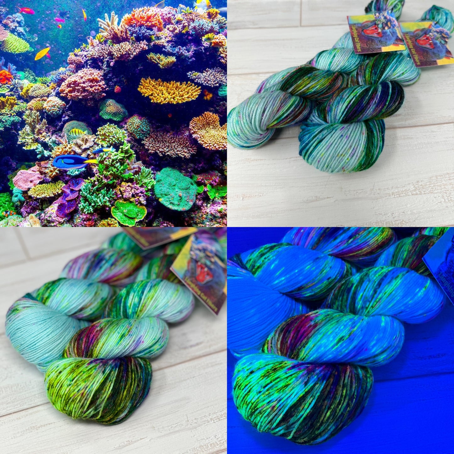 Yarn Advent 2023 Colorway # 2 "Aqua Reef" on Various Yarn Bases