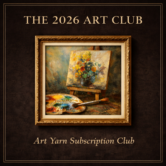 Advertisement for The 2026 Art Club with a painting of a still life scene on an easel.