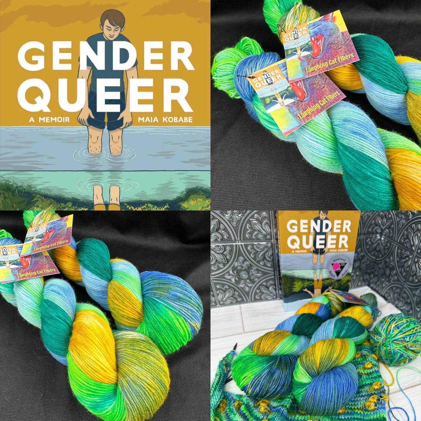 Banned Books Yarn Club: “Gender Queer” on Various Yarn Bases