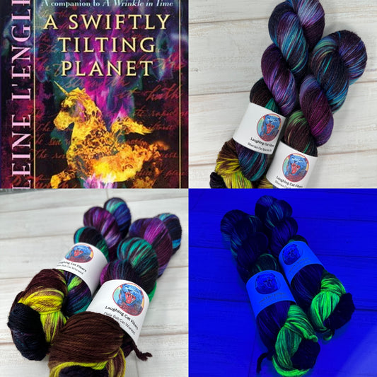 "A Swiftly Tilting Planet" on Various Yarn Bases