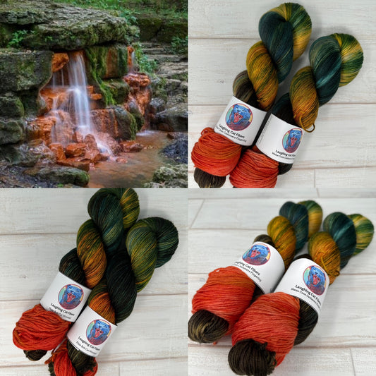 "The Cascades" on Various Yarn Bases