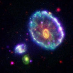 image of Cartwheel Galaxy in space 