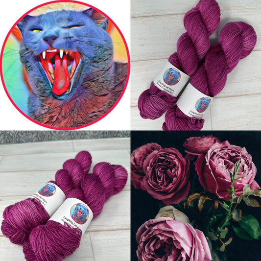 "Victorian Blush" on Various Yarn Bases