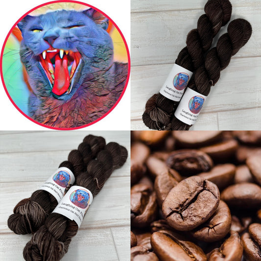 "Espresso Bean" on Various Yarn Bases