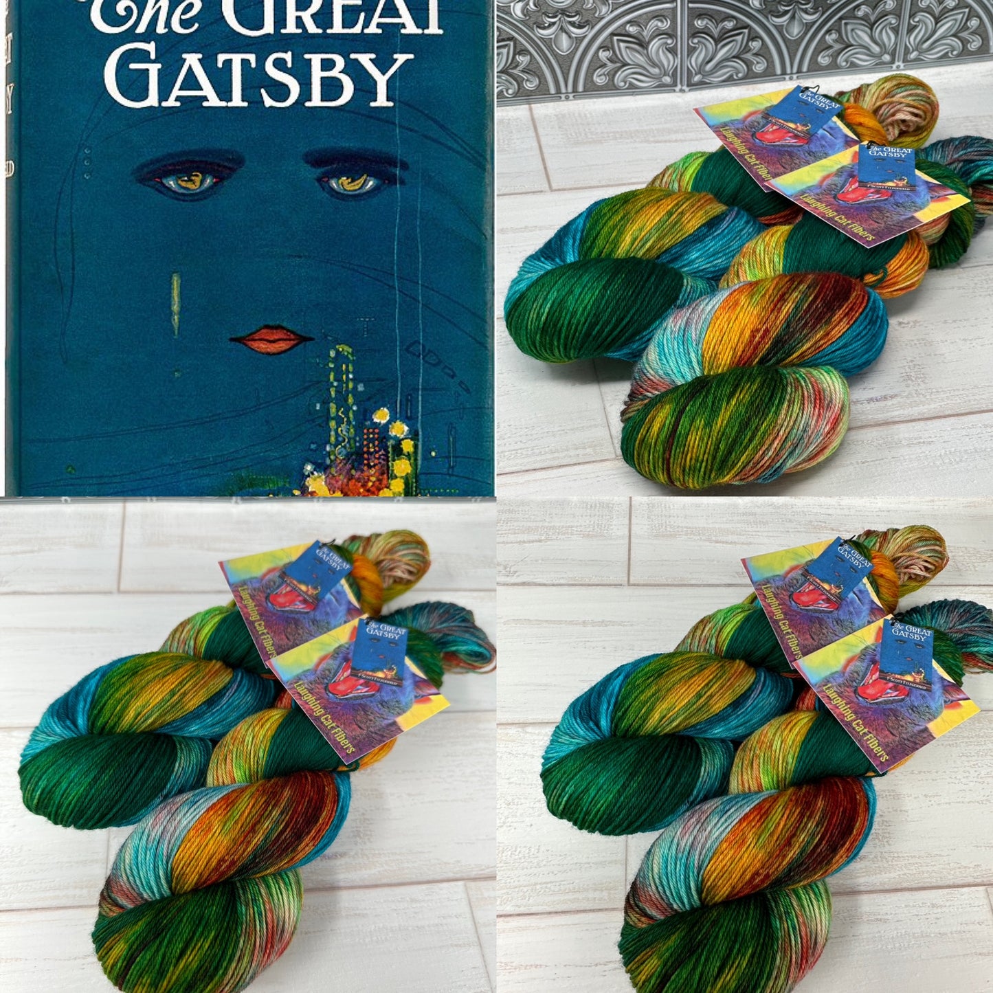 Banned Books Yarn Club "The Great Gatsby" on Various Yarn Bases