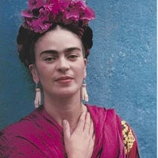Frida With Picasso Earrings — Frida Kahlo Series