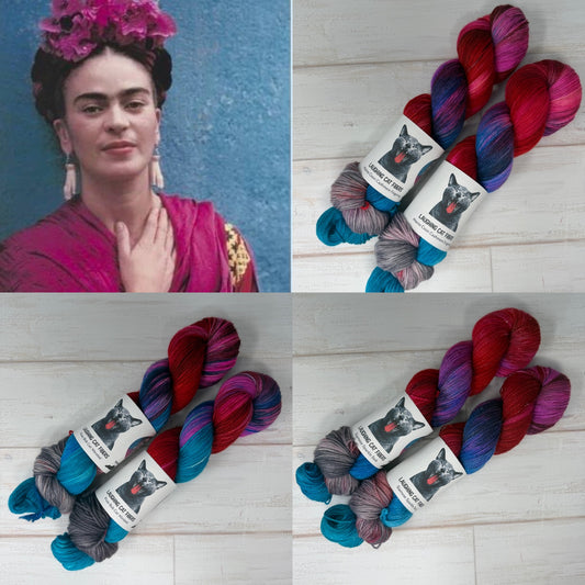 Frida With Picasso Earrings — Frida Kahlo Series