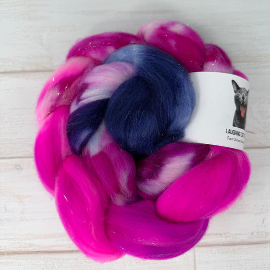 Wolf-Rayet 124 — Hand-Dyed Wool Roving