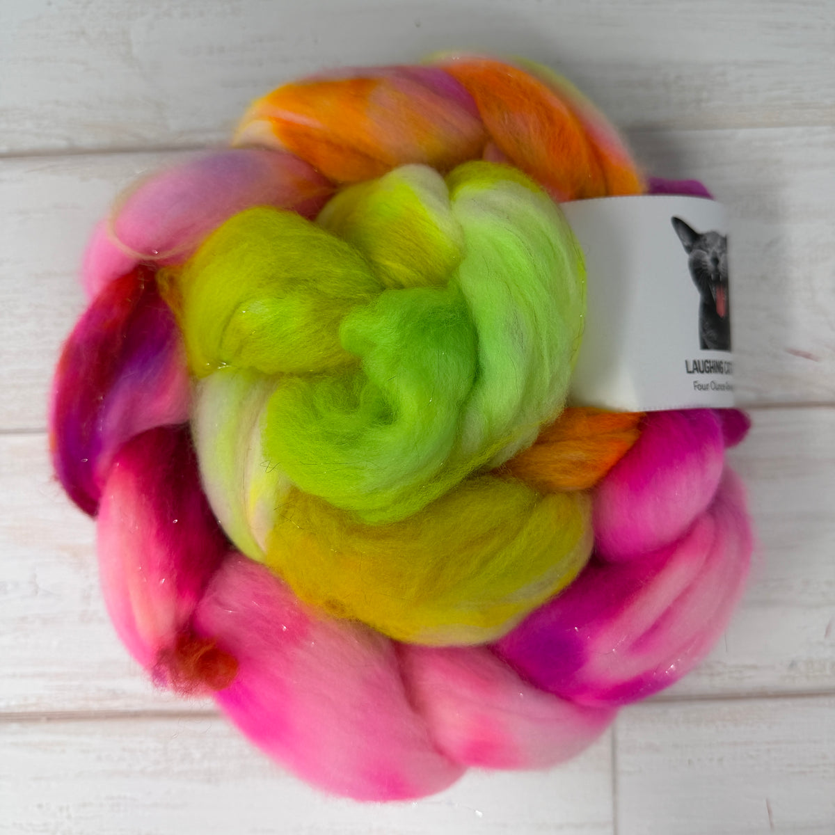 Fire Opal— Hand-Dyed Wool Roving