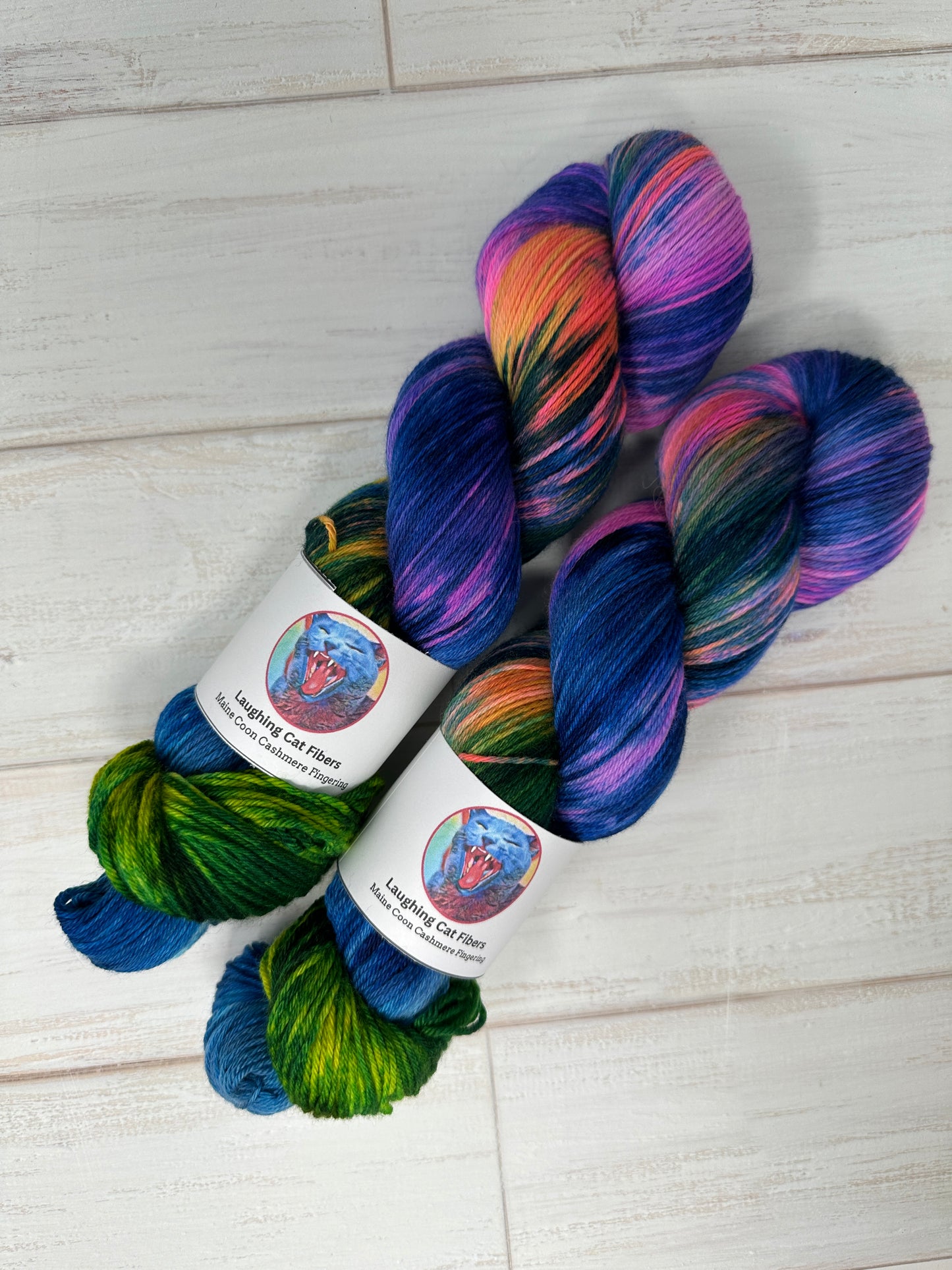 "Cartwheel Galaxy" on Various Yarn Bases