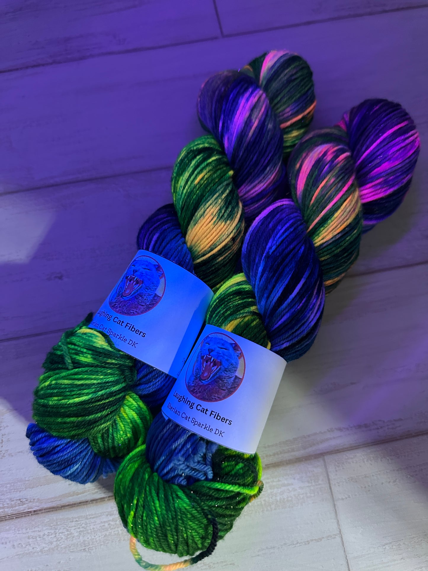 "Cartwheel Galaxy" on Various Yarn Bases