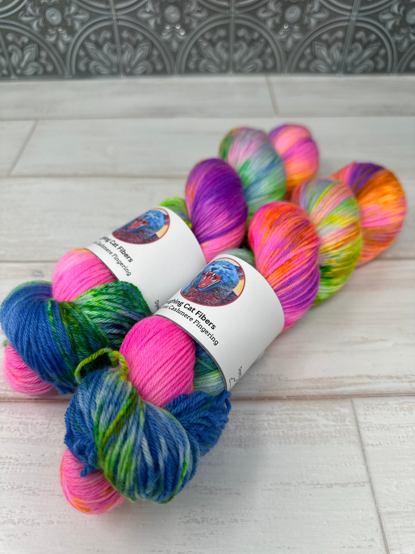 "Gumball Nebula" on Various Yarn Bases