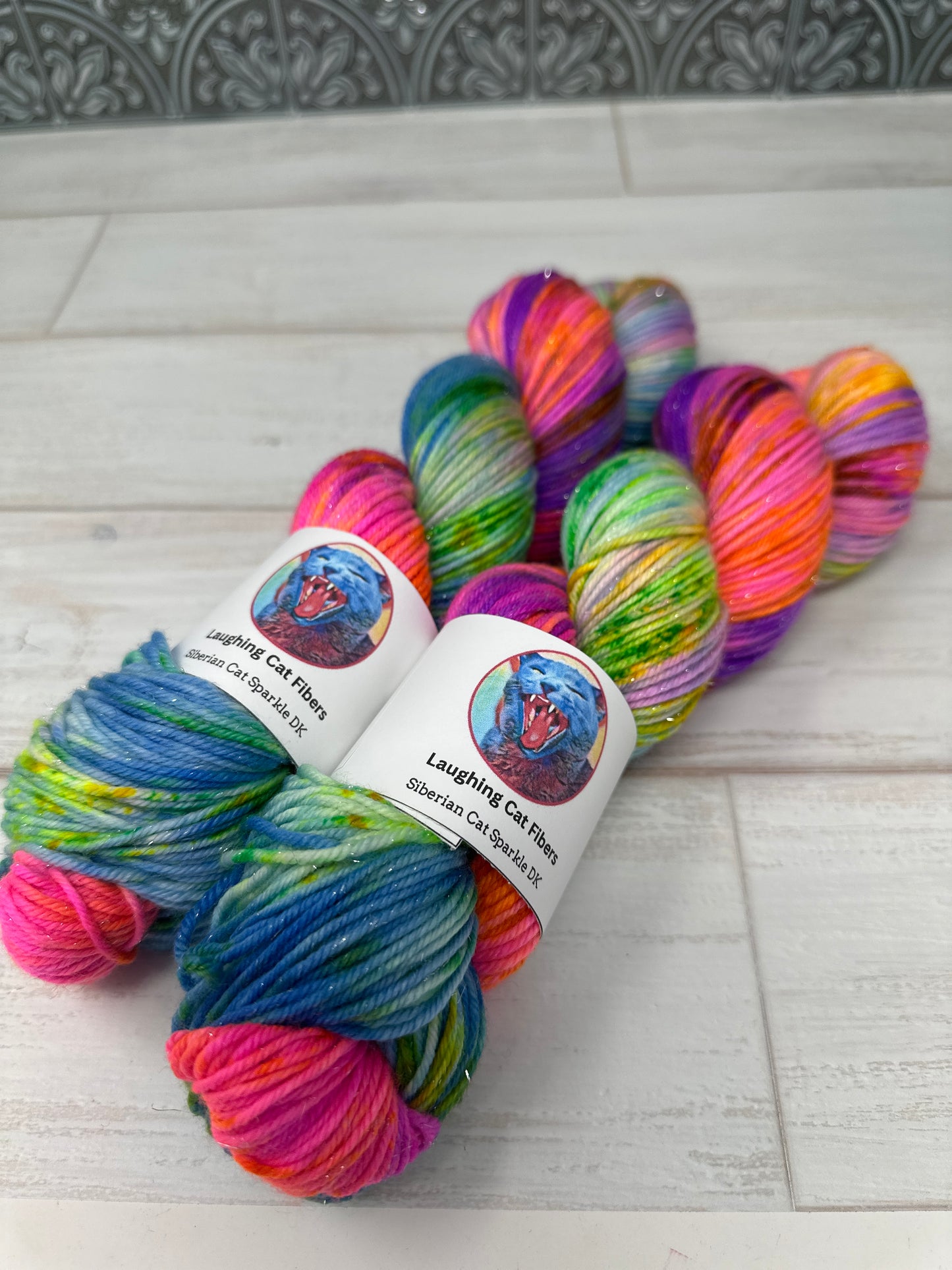 "Gumball Nebula" on Various Yarn Bases