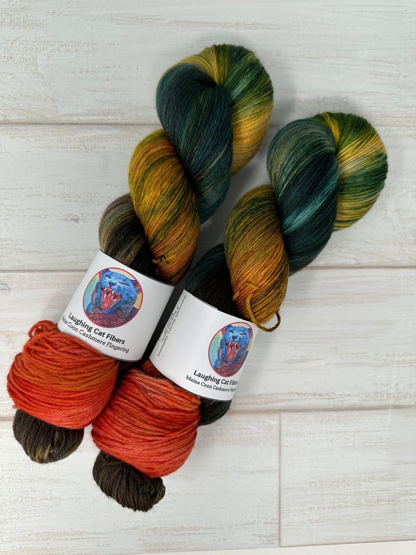 "The Cascades" on Various Yarn Bases