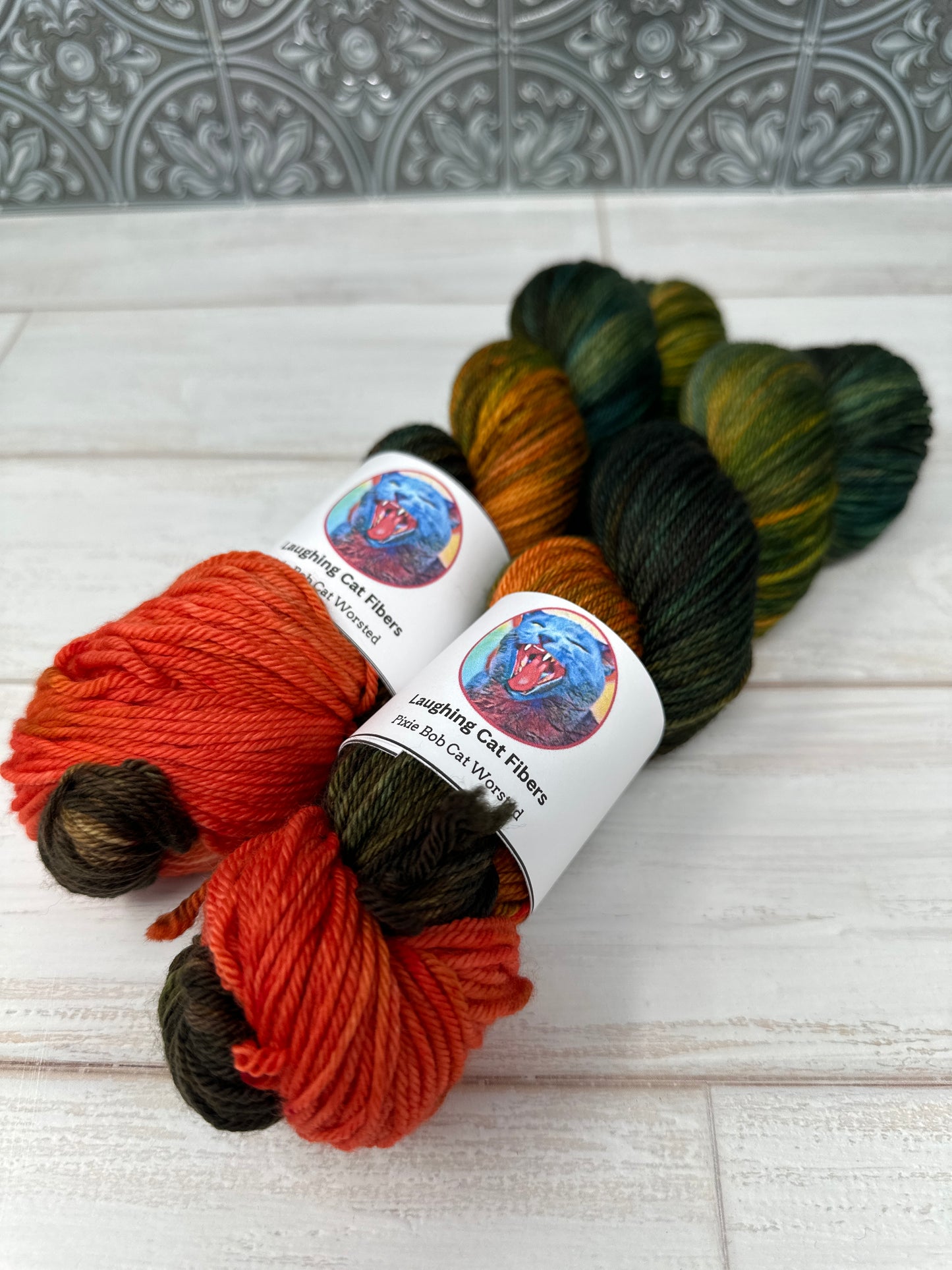 "The Cascades" on Various Yarn Bases