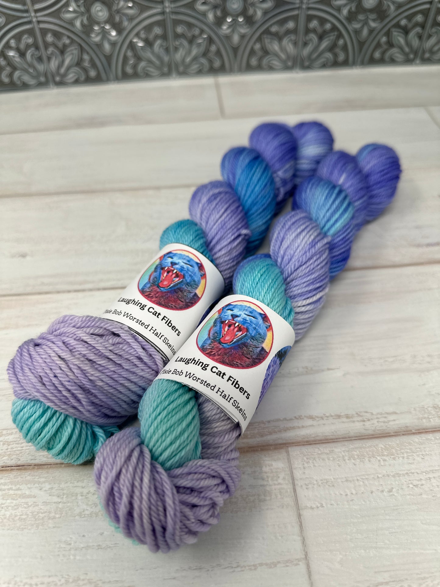 "Acroporal Coral" on Various Yarn Bases