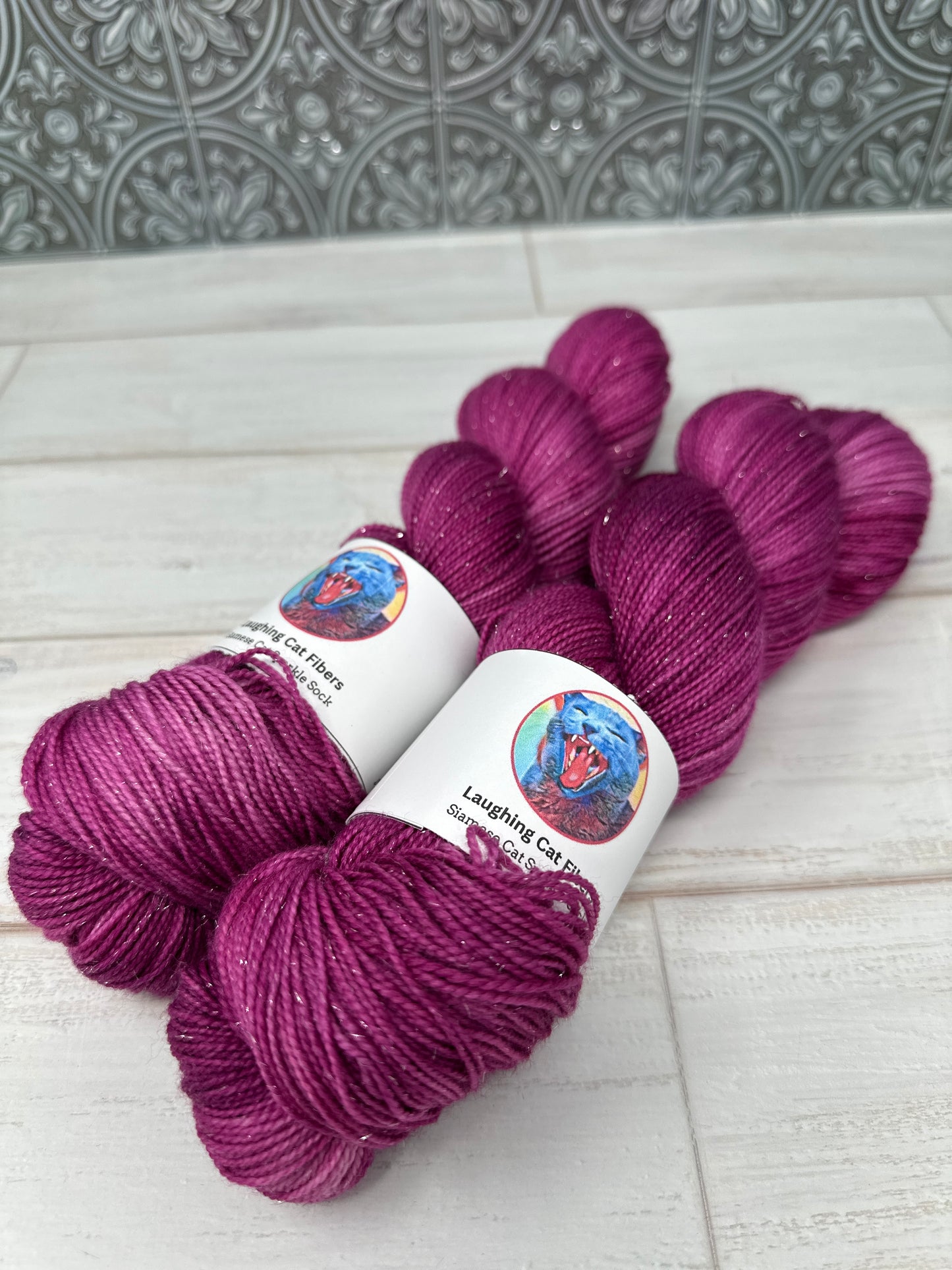 "Victorian Blush" on Various Yarn Bases