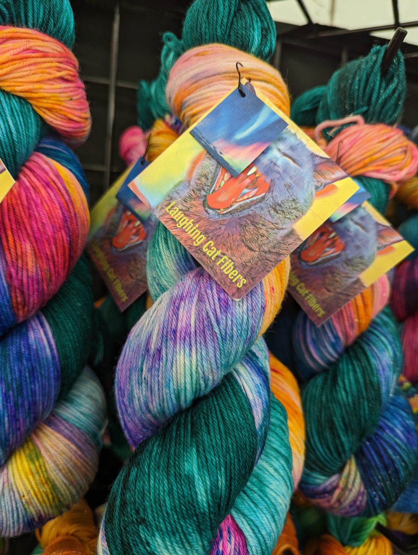 "Aurora Borealis-Teal Tails" Colorway on Various Yarn Bases