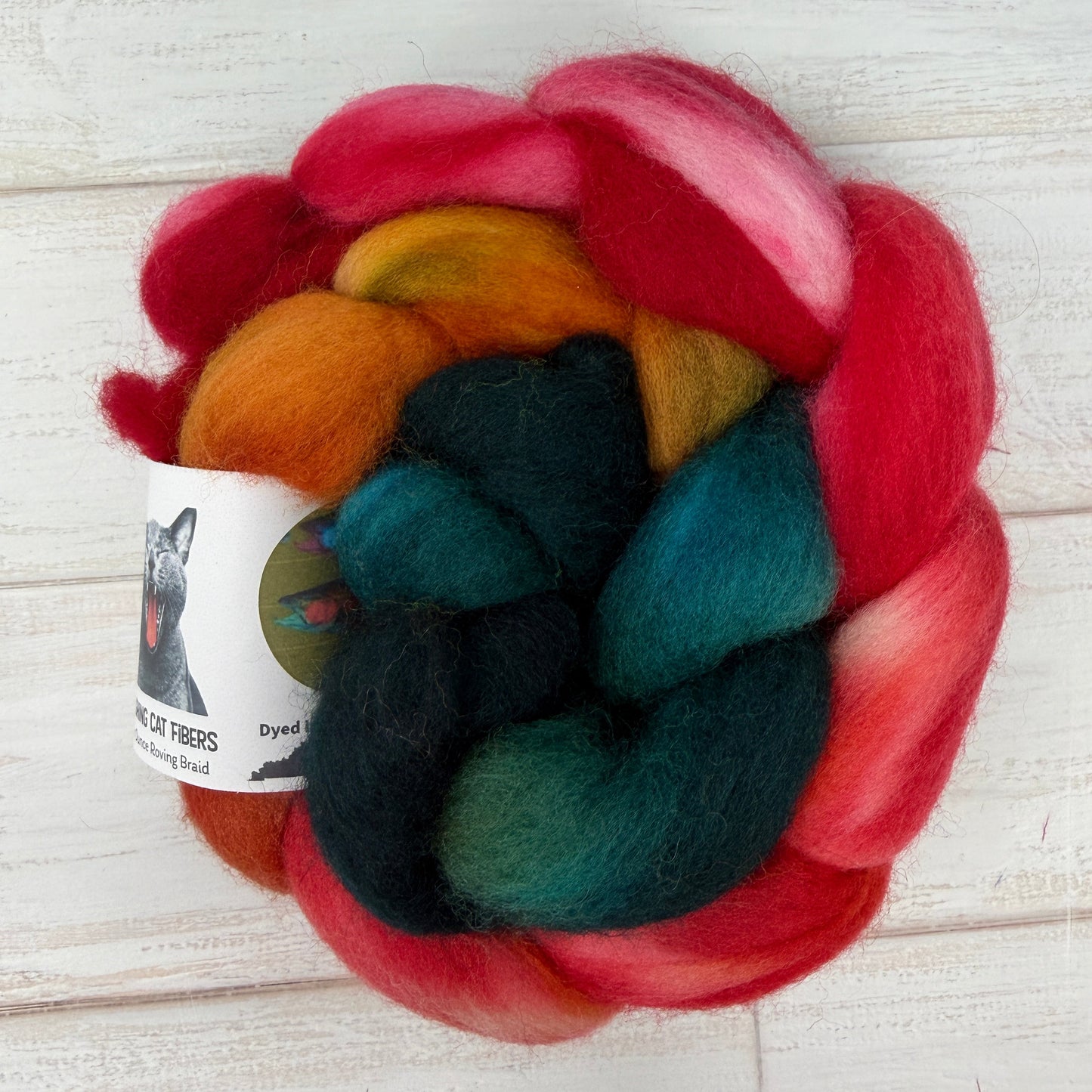 Salmon Run— Hand-Dyed Wool Roving