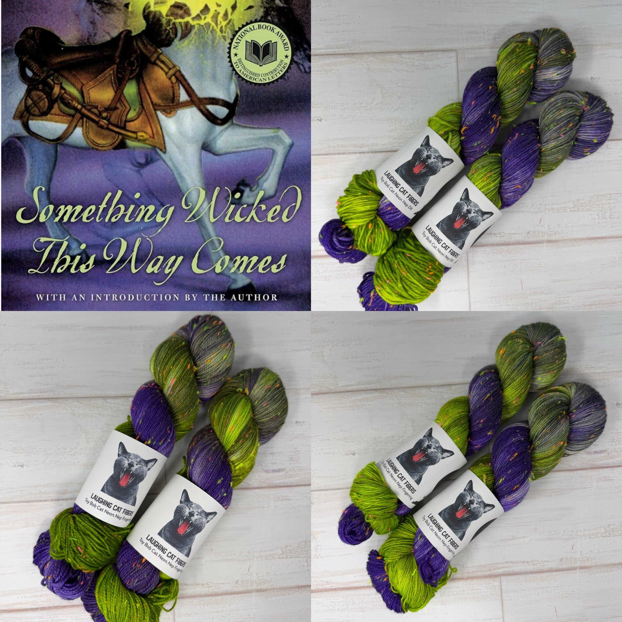 Ray Bradbury Inspired Neon Nep Yarn | Hand-Dyed Literary Yarn
