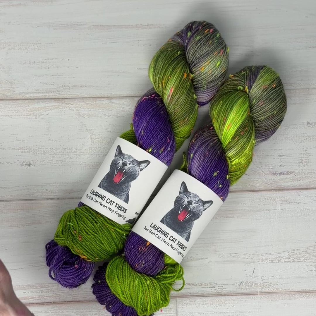 vid clip of Something Wicked yarn in normal light 