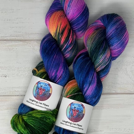 video clip of Cartwheel Galaxy yarn by Laughing Cat Fibers
