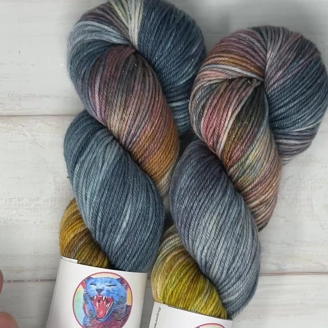 video clip of Where the Wild Things Are on Sparkle DK yarn 