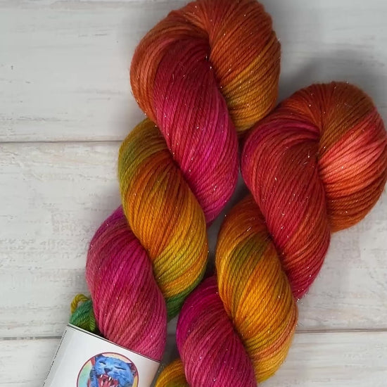 video clip of sparkle DK in the Spice Melange colorway
