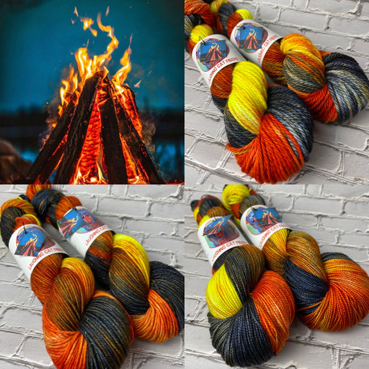 "Campfire" on Various Yarn Bases