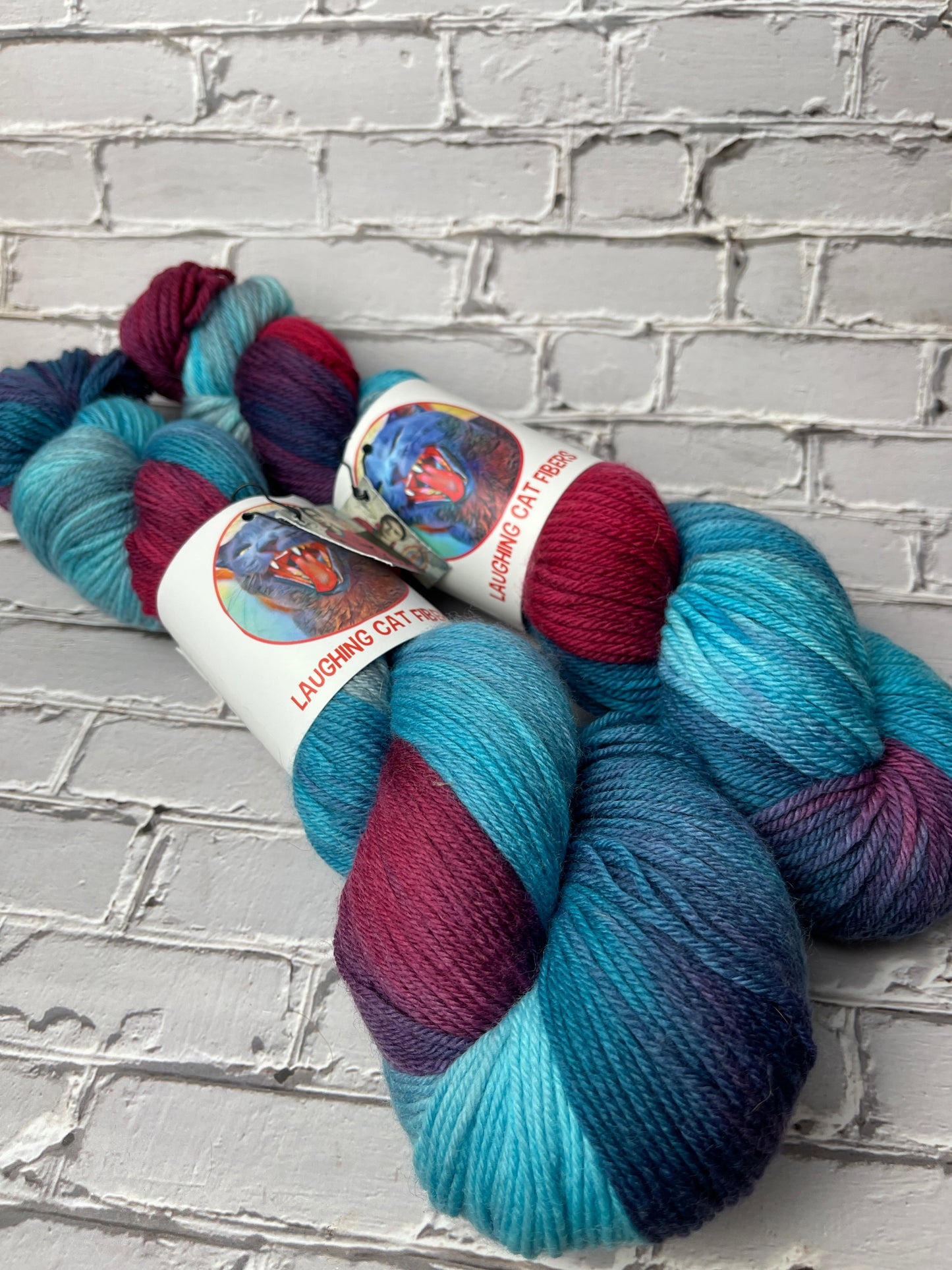 "La Rosa de Guadalupe" on Various Yarn Bases