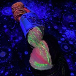 "Crab Nebula" on Various Yarn Bases